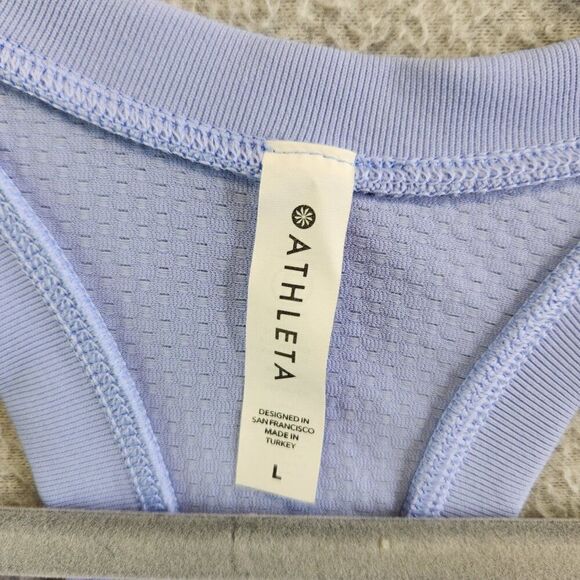 Athleta Top Womens L Purple Momentum Seamless Racerback Yoga Practice Run - Picture 7 of 12